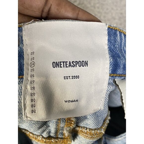 One Teaspoon Womens Kansas Streetwalker Denim Shorts Size 24‎ - Picture 5 of 8